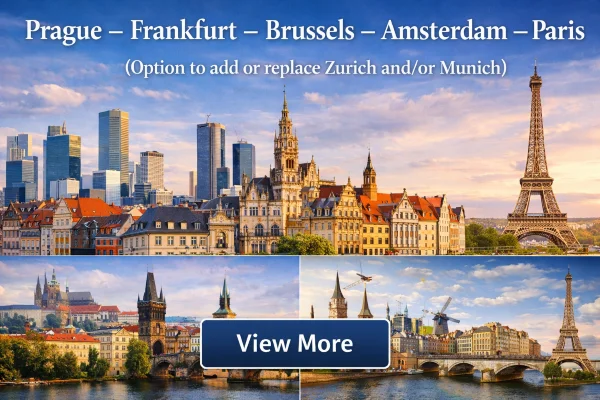 Prague – Frankfurt – Brussels – Amsterdam – Paris